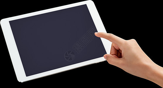 平板屏幕上的指针黑屏工具操作展示手指触摸屏娱乐电子药片互联网背景图片