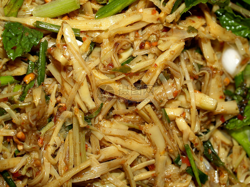泰式泰国菜食菜单猪肉饮食午餐宴会餐厅烹饪盘子蔬菜厨房美食图片