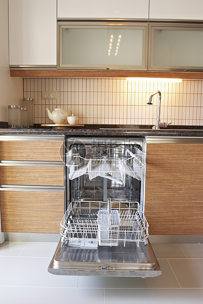洗碗机餐具美丽洗涤设备盘子家务打扫日常用品物体图片