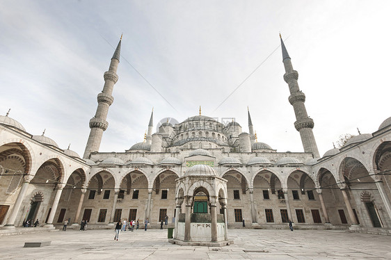 土耳其伊斯坦布尔的蓝色清真寺Blue清真寺蓝色天空圆顶旅游文化地方外观结构火鸡教会图片