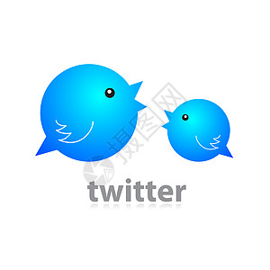 推特2电子邮件公告蓝色社会邮件矢量网络话框打印卡通片图片