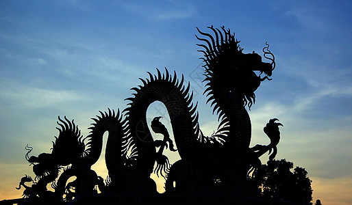 金金中国龙的轮光寺庙建筑学金子雕像节日宗教文化力量红色雕塑图片
