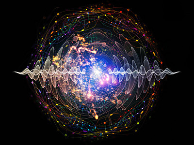 量子波天体物理学实验室设计插图范例力量科学量子元素图片