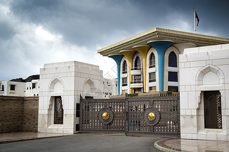 苏丹卡布斯宫城市皇家国王首都地标港口房子海湾旅行建筑学图片