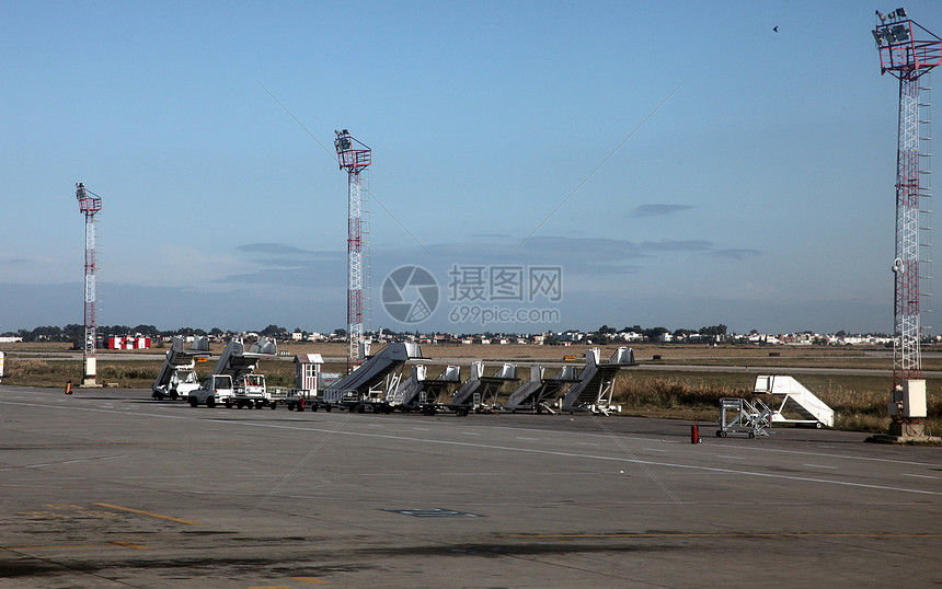 突尼斯迦太基机场商业飞机飞行旅行港口乘客飞机场运输航班假期图片