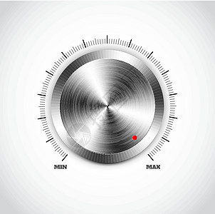 具有循环处理的现实金属按钮Name互联网音乐合金界面用户技术体积网络灰色插图图片