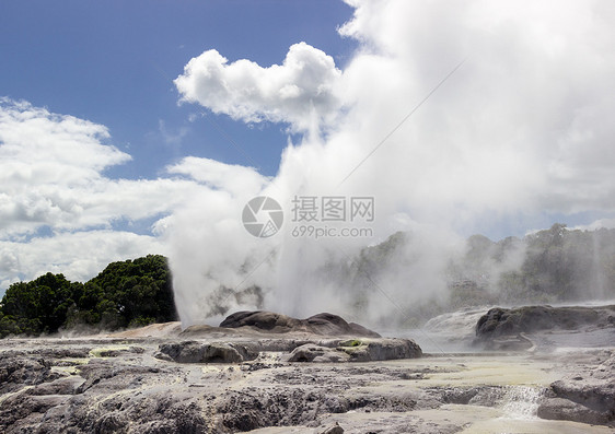 热凝热器区域地热羽毛风景亲王岩石公园火山地质学喷泉沸腾图片