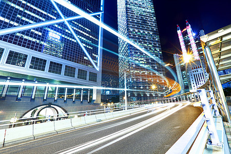 香港市夜间交通量城市景观建筑学市中心运动踪迹街道商业速度天际图片