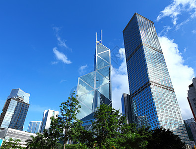 香港金融区香港景观玻璃市中心摩天大楼公司建筑金融城市商业窗户图片