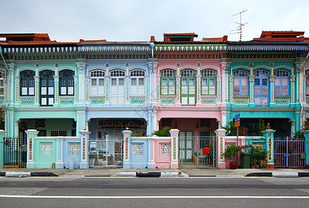 新加坡的商店之家店铺艺术地标建筑学街道白色遗产建筑窗户历史性图片