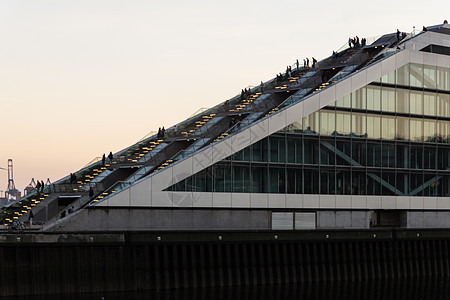 Dockland 日落蓝色船舶港区港口旅游场景建筑运输城市太阳图片