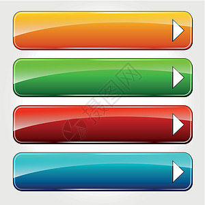 矢量网络按钮橙子空白蓝色反光反射塑料长方形互联网网站玻璃图片