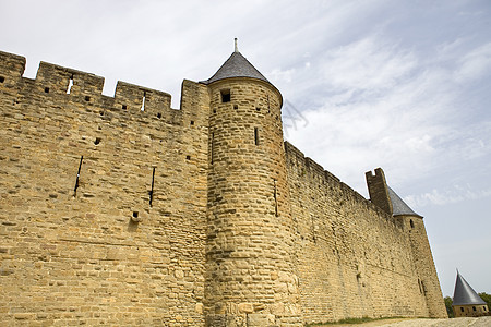 卡尔卡松建筑地标防御安全墙壁建筑学石头历史堡垒据点图片