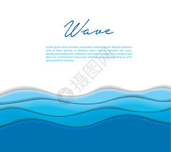 抽象波浪背景技术卡片横幅网络插图商业蓝色海洋液体艺术图片