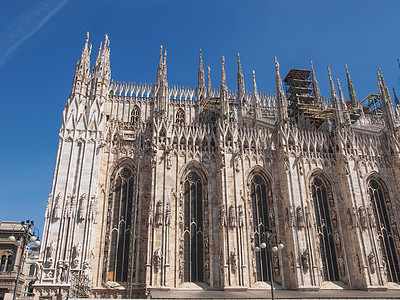 米兰大教堂教会建筑学背景图片