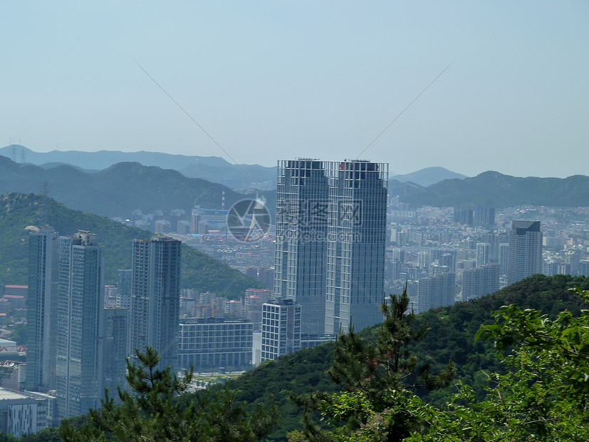 大连海滨中心海洋建筑商业建筑物旅行场景地标全景城市图片