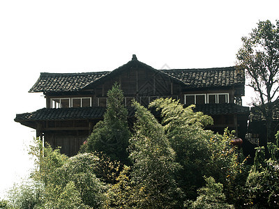 阴阳下中国爬坡阳台收成梯田房子旅行竹子土地风景场地图片