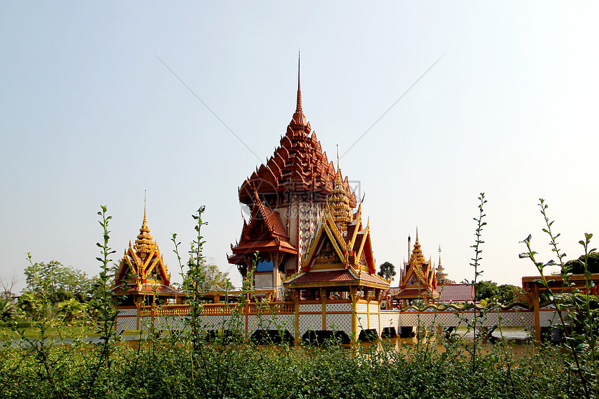 泰国寺庙建筑贵族外观国家风景废墟文化旅游旅行佛像图片