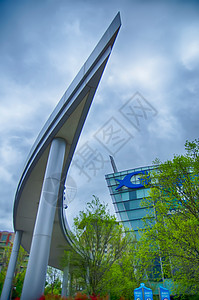 美国佐治亚州亚特兰大市中心多云商业大楼风景地标金融建筑物办公室办公摩天大楼图片