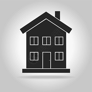 房子图标主页水平网络住宅财产窗户按钮白色黑色商业图片