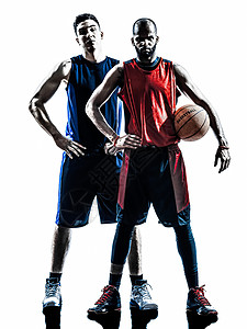 天主教和非洲篮球选手身影舞男运动员人像阴影制服意见球衣男人剪影图片
