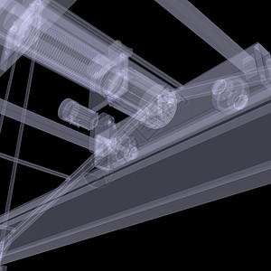 X光成型器x光电气x射线吊装葫芦马达发动机蓝色技术黑色图片
