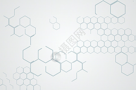 灰色和白色化学结构背景图片