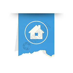 带有家主图标的标记住宅艺术风格圆圈烟囱插图界面主页家园网络图片