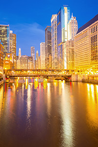 芝加哥市中心住宅区街道办公室目的地建筑学办公楼景观天际旅游天空图片