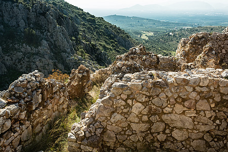 Mycenae 希腊考古遗址历史性微型机历史巨人文明墙壁堡垒纪念碑青铜岩石图片
