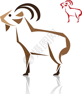 山羊矢量图像插图动物草图奶制品脊椎动物哺乳动物农场绘画牛科家畜图片