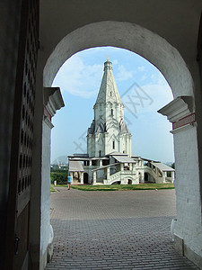 莫斯科教堂白色教会 莫斯科 俄罗斯大教堂洋葱天炉宗教建筑天空文化艺术圆顶历史背景