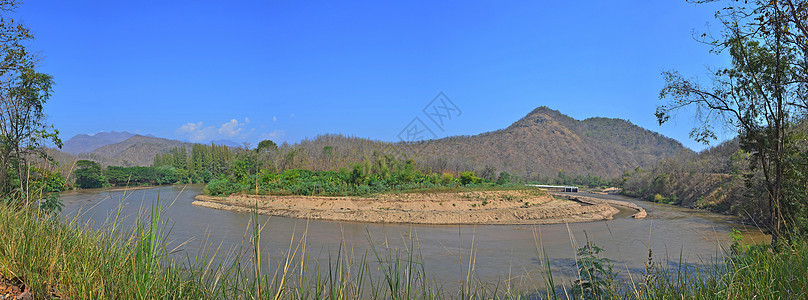 泰国美丽风景 泰国天堂山脉草地天空树木蓝色环境日落植物森林图片