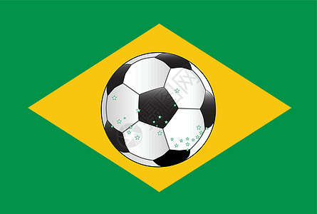 巴西足球旗黄色绿色蓝色拉丁插图旗帜金子国家爱国星星图片