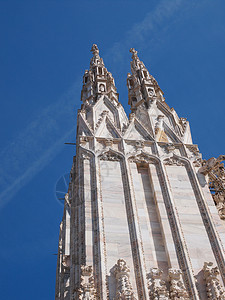 米兰大教堂建筑学教会背景图片