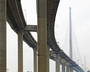 公路桥卡车交通街道路线天空路口流动运输过境车道图片