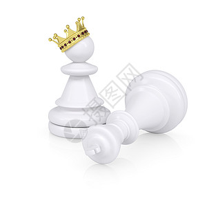 白败的象棋王近在眼前打败白色畅销书竞赛插图荣耀成功红宝石君主反射图片