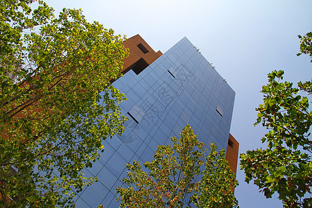 智利圣地亚哥的摩天大楼建筑办公室玻璃首都都市城市景观房子拉丁市场图片