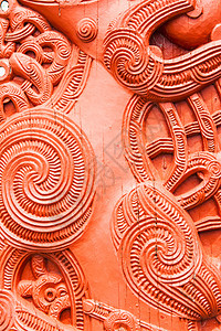 毛利人的雕刻面具文化会议室木头土著历史性传统红色装饰品地标图片