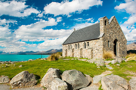 良好牧人教会房子旅行石头天空牧羊人蓝色晴天吸引力宗教建筑图片