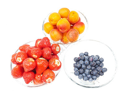 各种水果玻璃红色黄色盘子活力维生素蓝色浆果食物营养图片