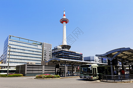 Kyot 地标旅游城市风景太阳首都公共汽车天际地方公车阳光图片