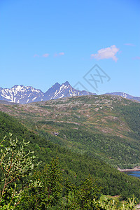 挪威北部地貌景观蓝色旅行风景旅游天空港口山脉海岸山峰峡湾图片