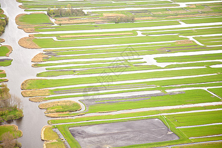 带水的绿色景观 荷兰Twiske图片