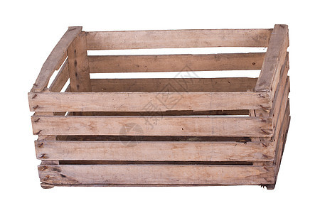 旧用木箱食物贮存案件棕色木头盒子立方体店铺木板白色图片