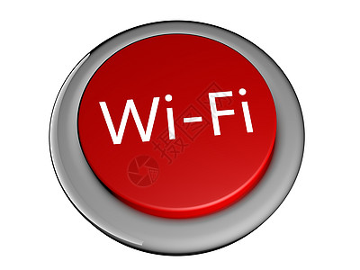 WiFi 无线商业插图路由器手机蓝色按钮热点天线信号收音机图片