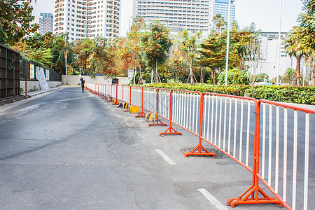 禁止施工交通围栏邮政工作事故边界条纹冒险危险道路警报红色背景