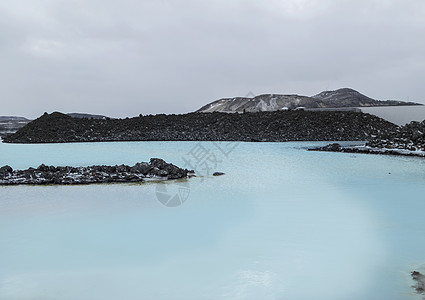 位于Wnter的蓝环礁地热浴胜地观光地热矿物质洗澡水池火山地质学温水治疗温泉图片