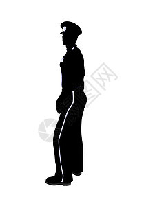 男警官 I 说明Silhouette法律剪影男人商业城市巡逻员艺术执法插图徽章图片
