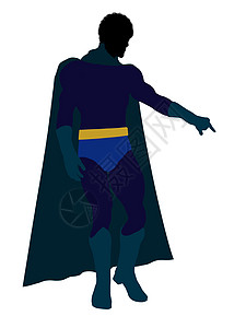 非裔美国超级英雄 I说明 Silhouette漫画剪影连环男性超能力男人插图对手恶棍男生图片